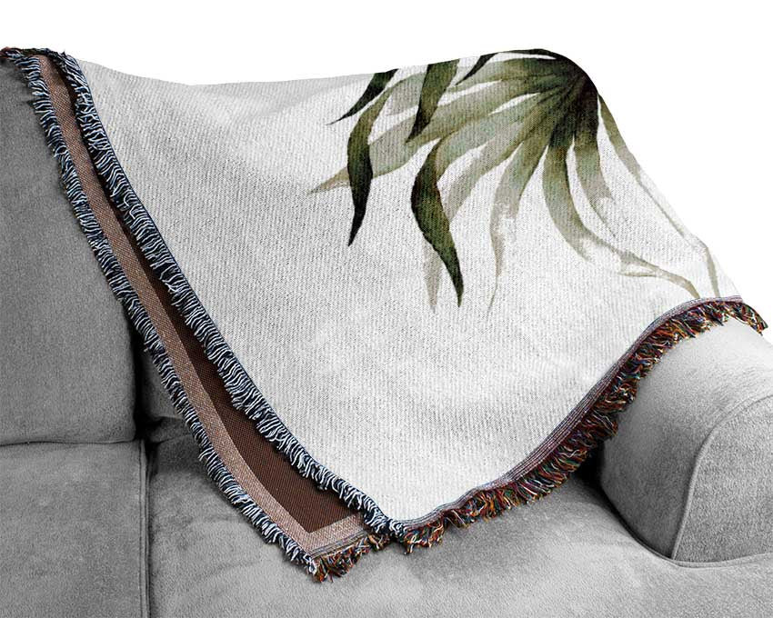 Beautiful Cheese Plant Woven Blanket