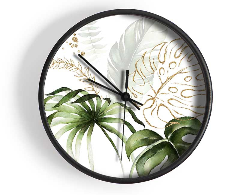 Beautiful Cheese Plant Clock - Wallart-Direct UK