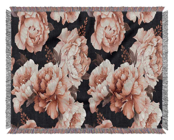 Pink Carnation Beauty Woven Blanket