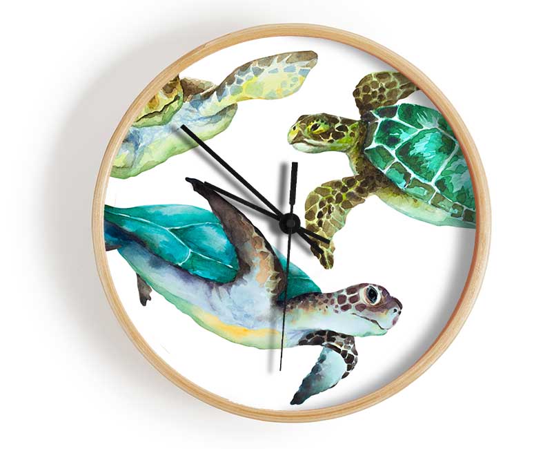 Seaturtle Love Clock - Wallart-Direct UK