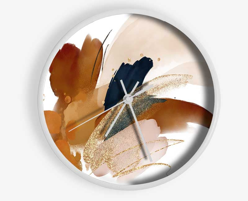 Natural Brush Strokes Clock - Wallart-Direct UK