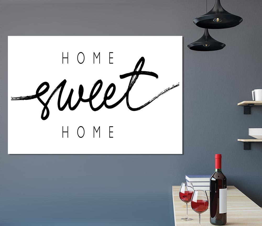 Home Sweet Home Quirky Print Poster Wall Art