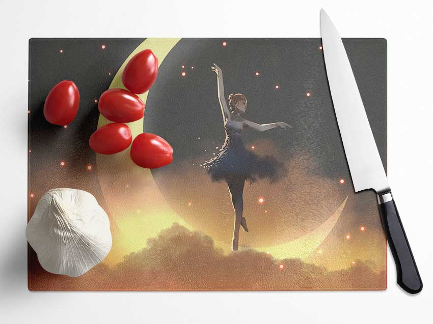 Dancing On The Moon Glass Chopping Board