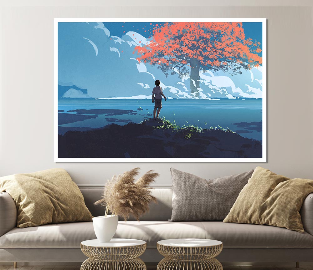 The River To The Tree Print Poster Wall Art