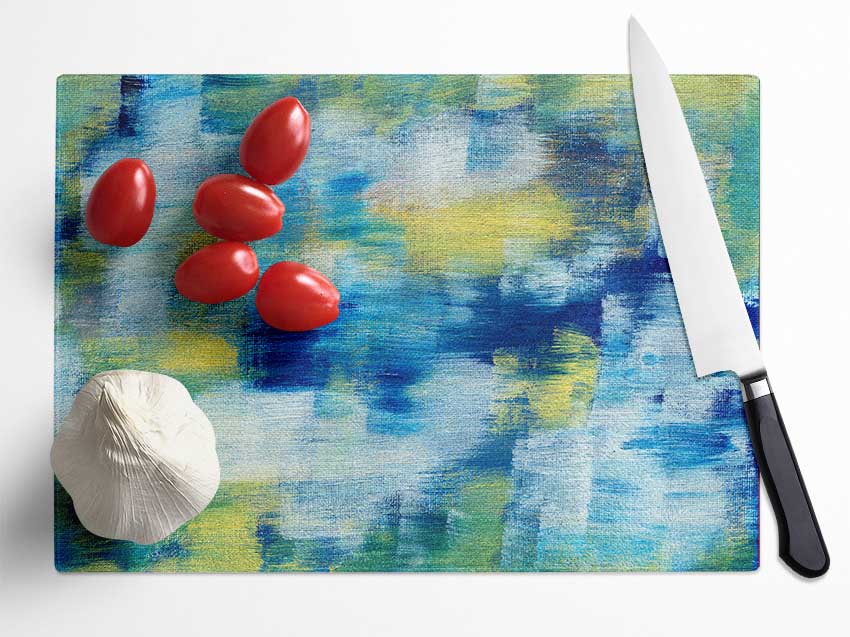 Smudges Of Colour Glass Chopping Board