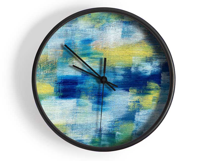 Smudges Of Colour Clock - Wallart-Direct UK