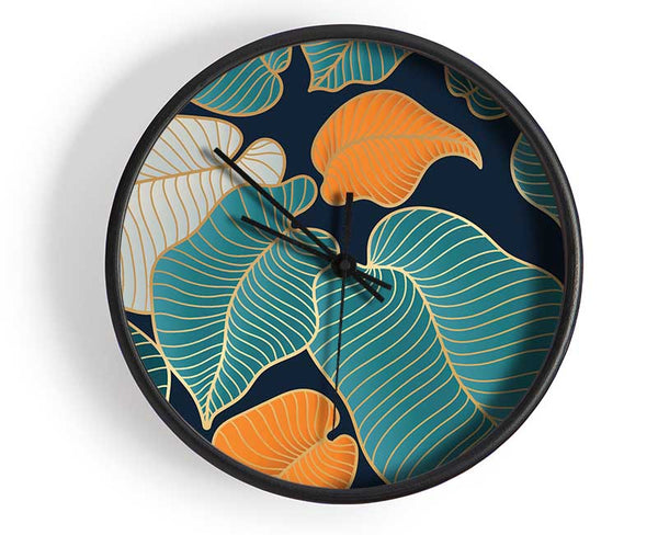 The Banana Leaf Flow Clock - Wallart-Direct UK