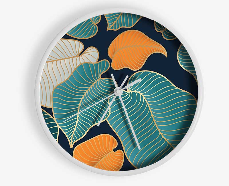 The Banana Leaf Flow Clock - Wallart-Direct UK