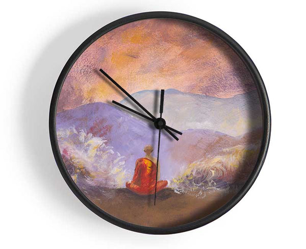 Monk On The Hilltop Clock - Wallart-Direct UK