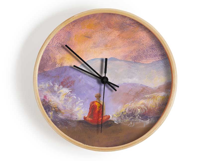 Monk On The Hilltop Clock - Wallart-Direct UK