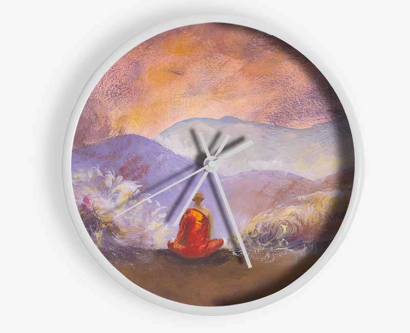 Monk On The Hilltop Clock - Wallart-Direct UK