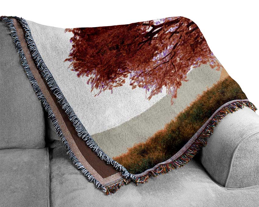 The Pink Tree Blossom Hilltop Woven Blanket