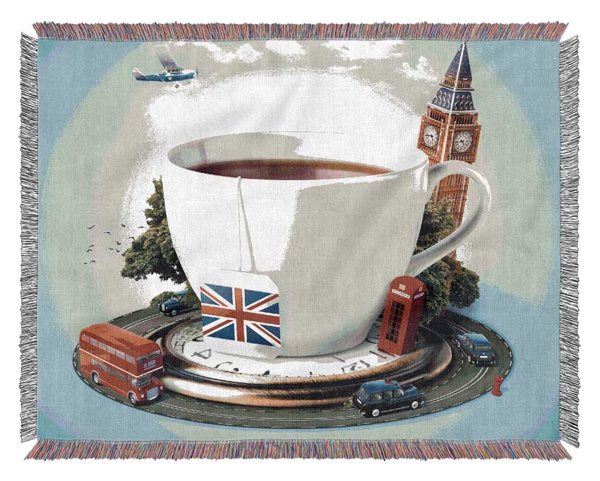 The Mug Of London Woven Blanket