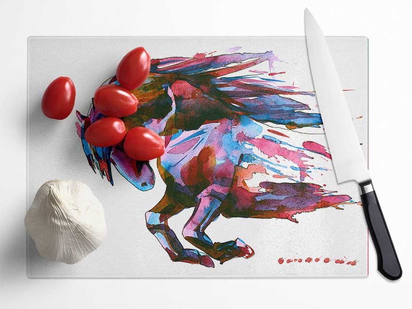 The Raging Horse Glass Chopping Board