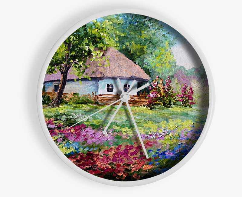 The Cottage Woodland Clock - Wallart-Direct UK