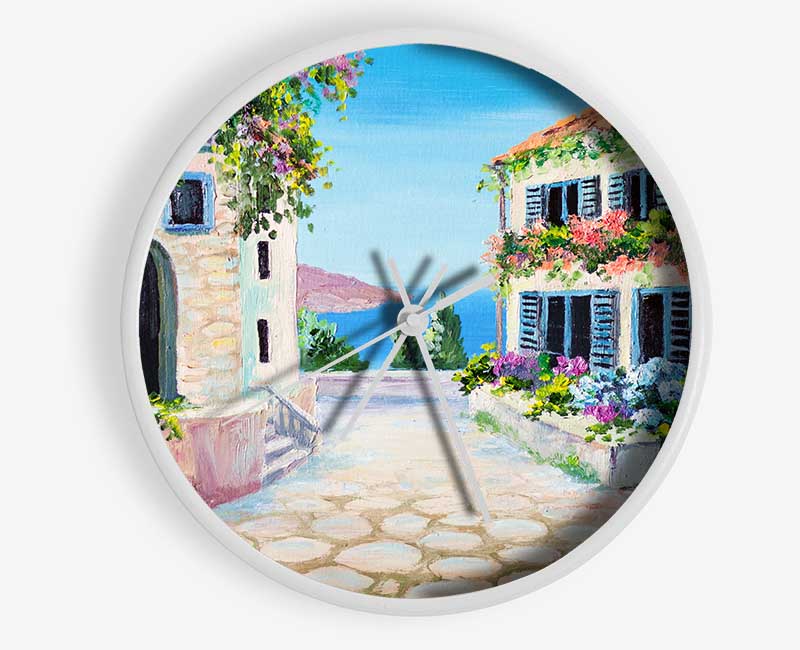 Italy By The Sea Clock - Wallart-Direct UK