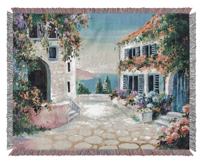 Italy By The Sea Woven Blanket