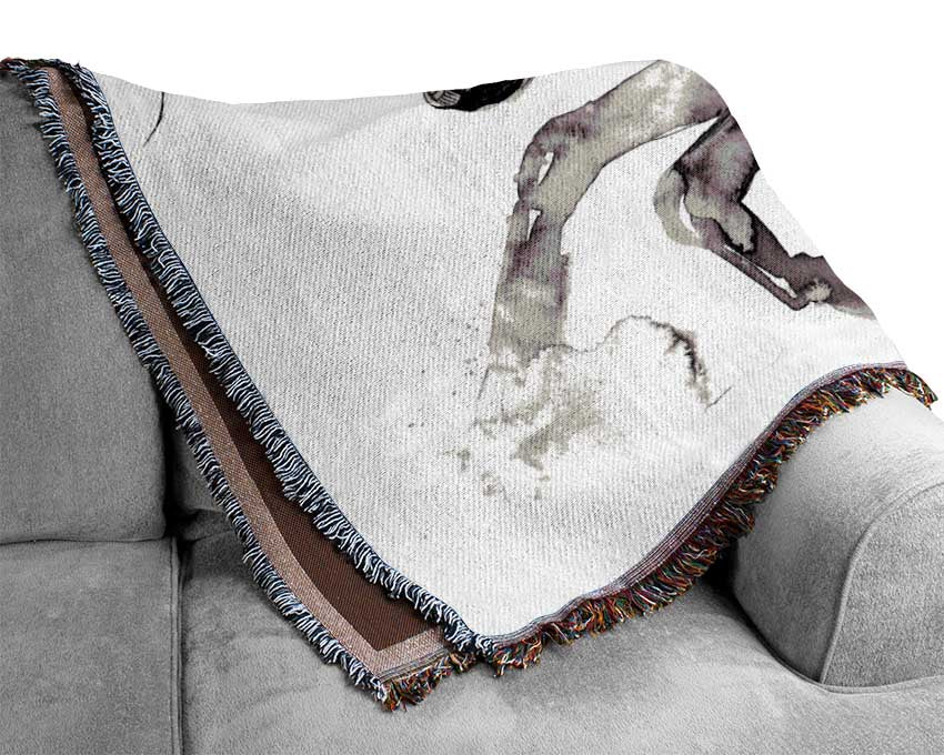 Long Haired Horse Woven Blanket