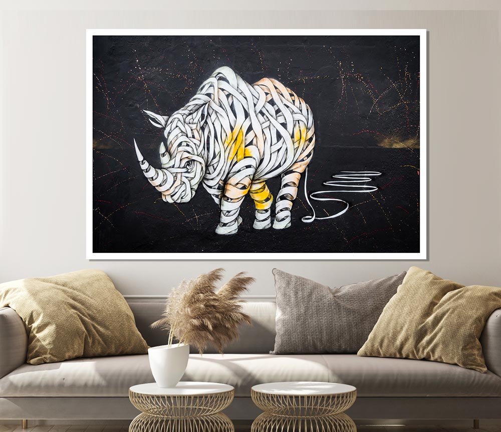 The Mummy Rhino Print Poster Wall Art