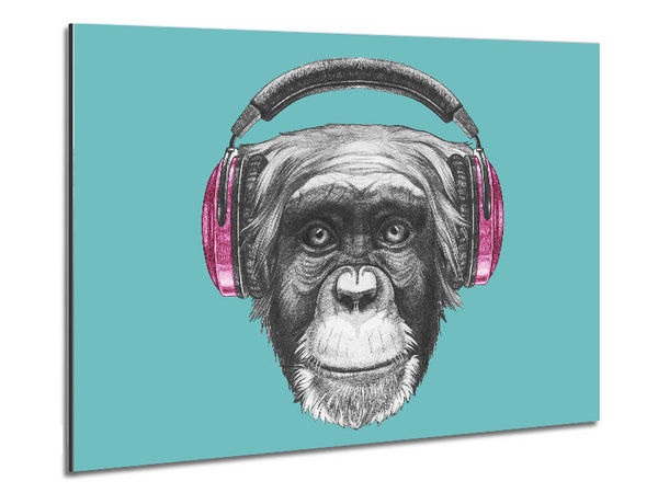 Chimpanzee Headphone Dj