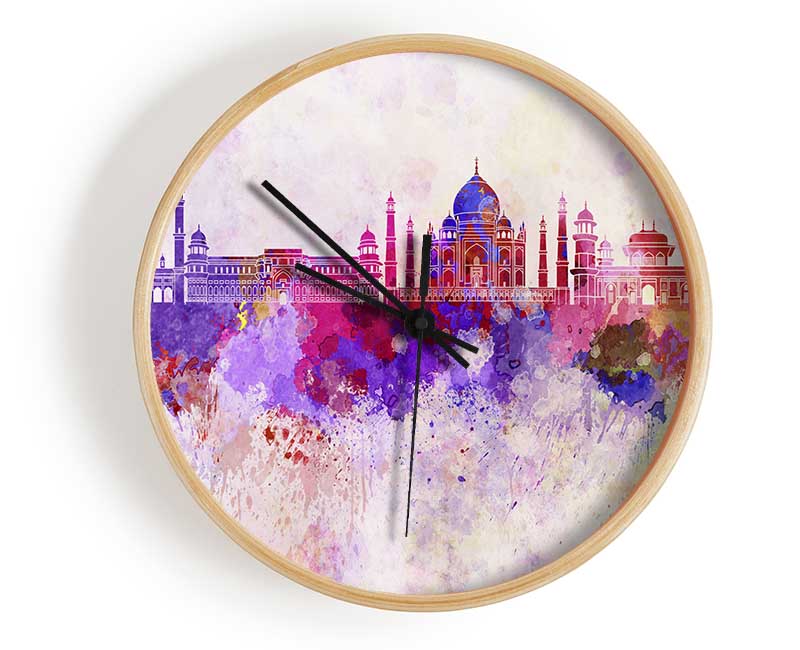 Color Explosion Dubai Clock - Wallart-Direct UK