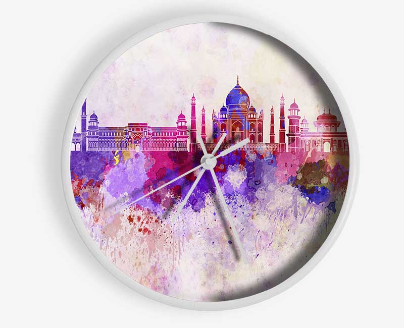 Color Explosion Dubai Clock - Wallart-Direct UK