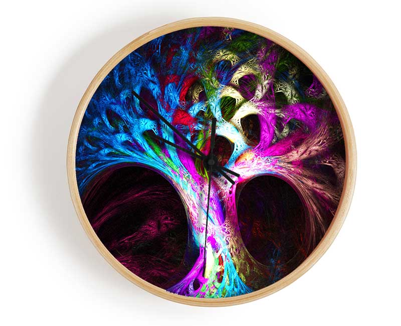 The Tree Of Life In Colour Clock - Wallart-Direct UK