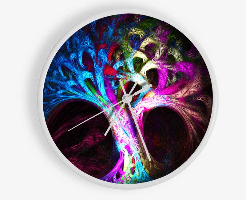 The Tree Of Life In Colour Clock - Wallart-Direct UK