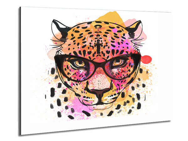 Peach Leopard Glasses