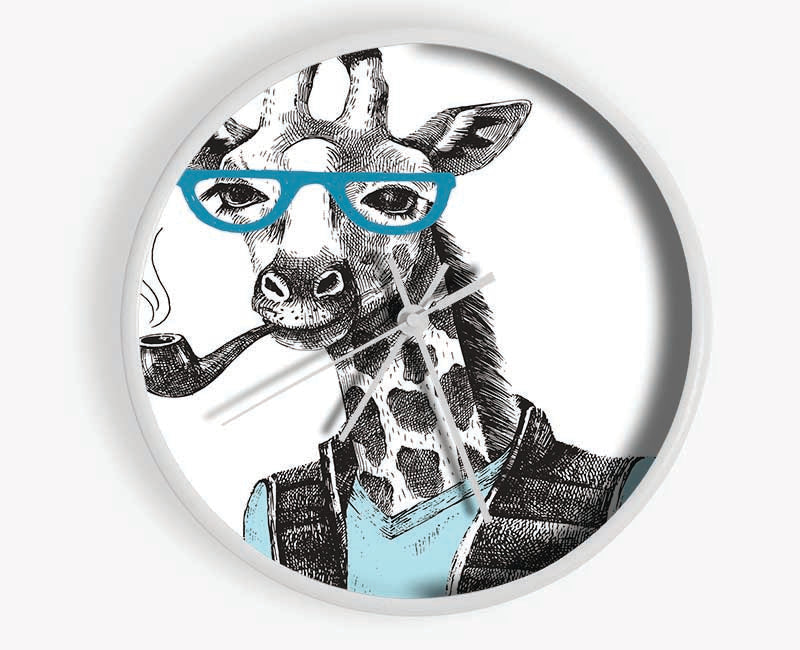 The Giraffe With Glasses Clock - Wallart-Direct UK