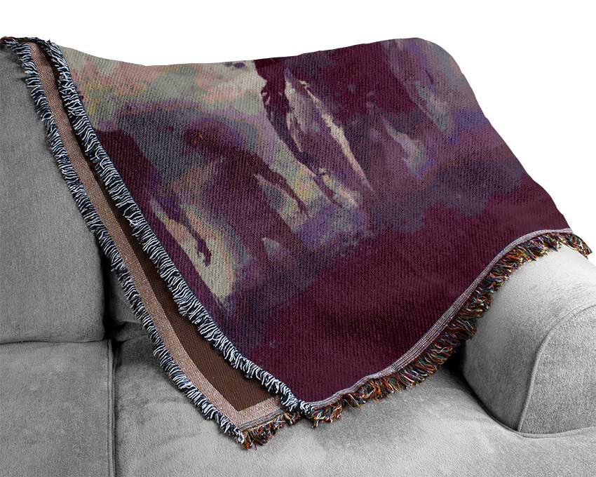 The Ghostly Zombie Horde Woven Blanket