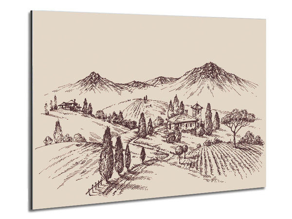 The Sepia Mountain Range