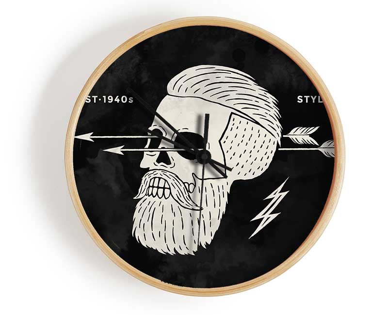 The Hipster Skull Clock - Wallart-Direct UK