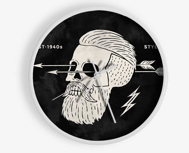 The Hipster Skull Clock - Wallart-Direct UK