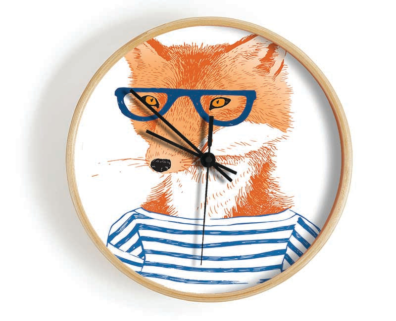 The Nerd Fox Clock - Wallart-Direct UK