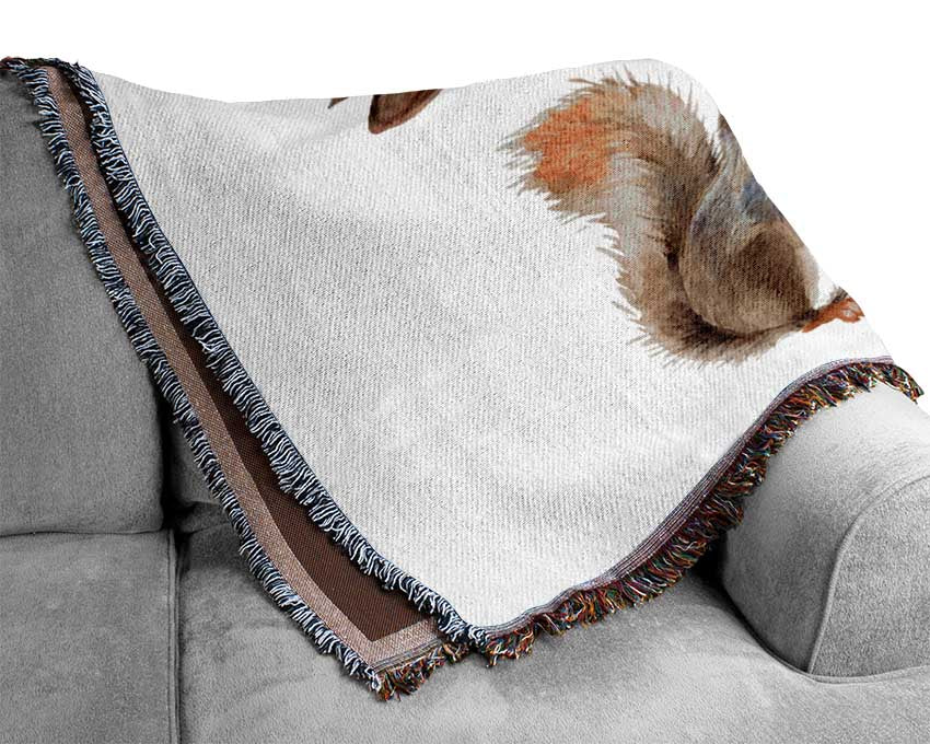 Animals Of The Woodland Woven Blanket