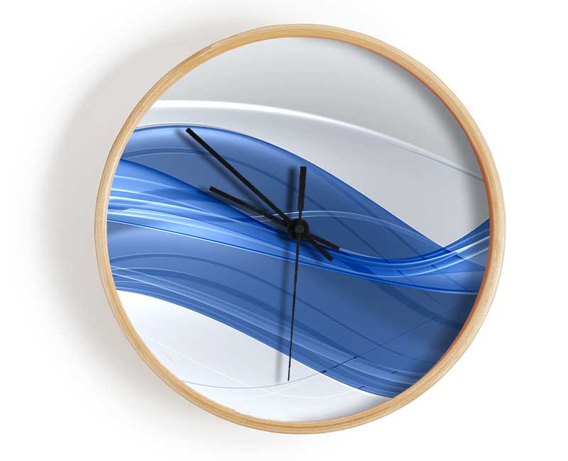 The Flow Of Blue Serenity Clock - Wallart-Direct UK