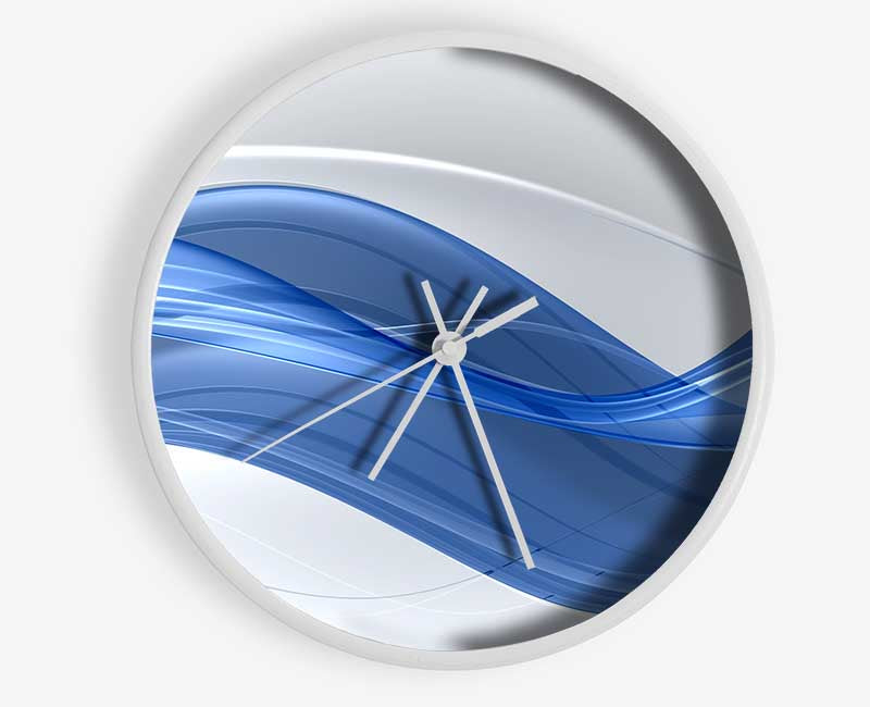 The Flow Of Blue Serenity Clock - Wallart-Direct UK