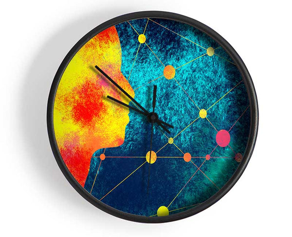 The Orange Mind Clock - Wallart-Direct UK