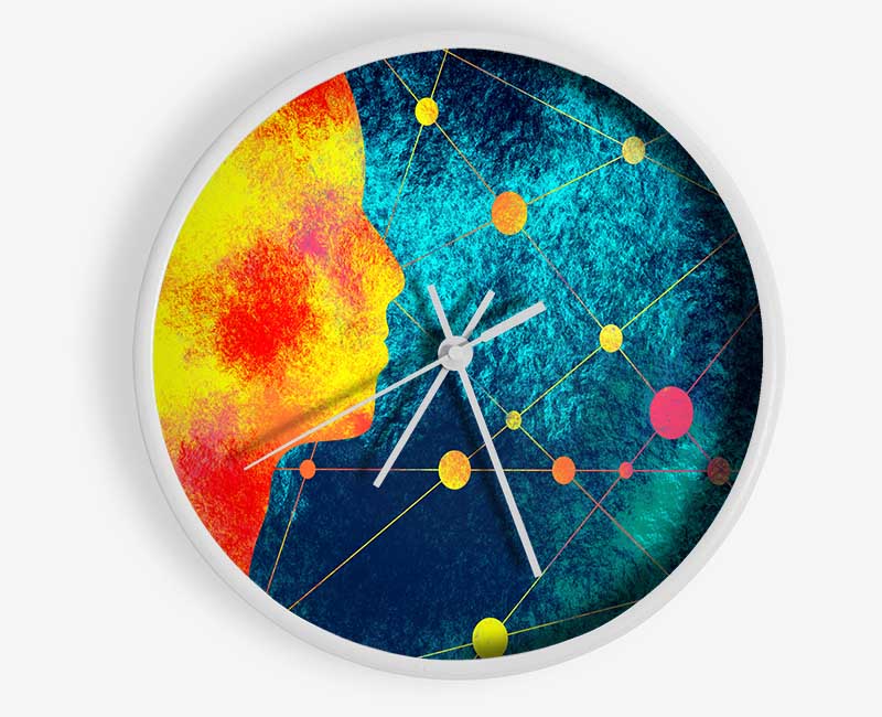 The Orange Mind Clock - Wallart-Direct UK