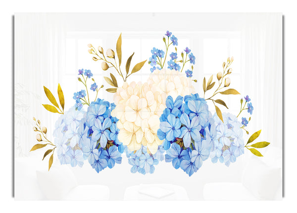 Blue And Beige Carnations