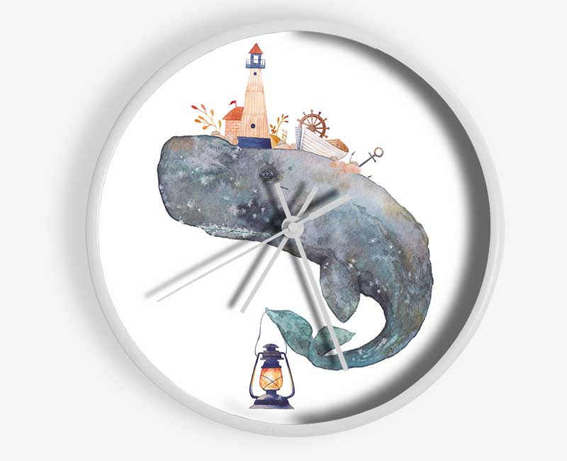 The Seaside Whale Clock - Wallart-Direct UK