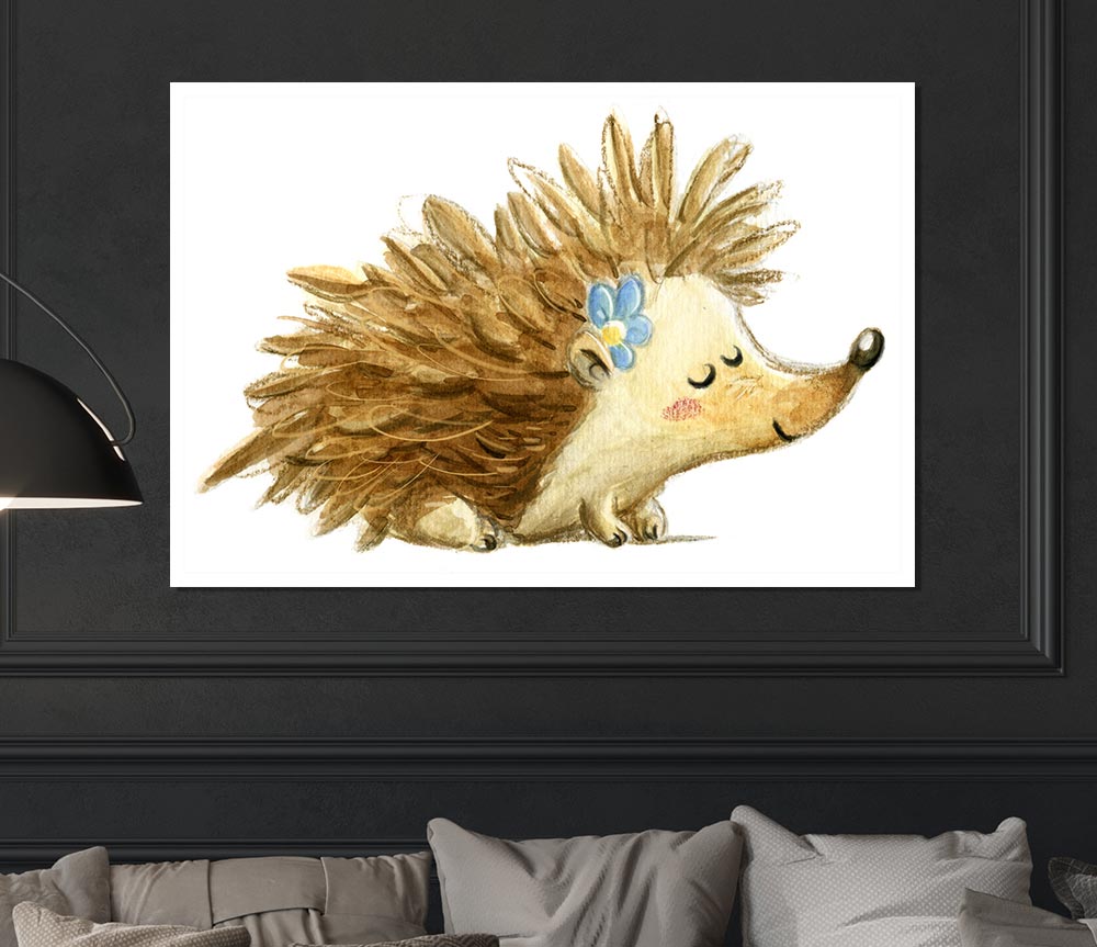 The Happy Hedgehog Print Poster Wall Art