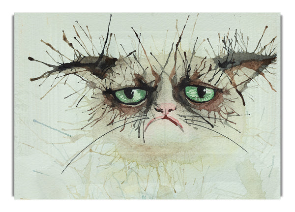 Grumpy Cat Watercolour Splat