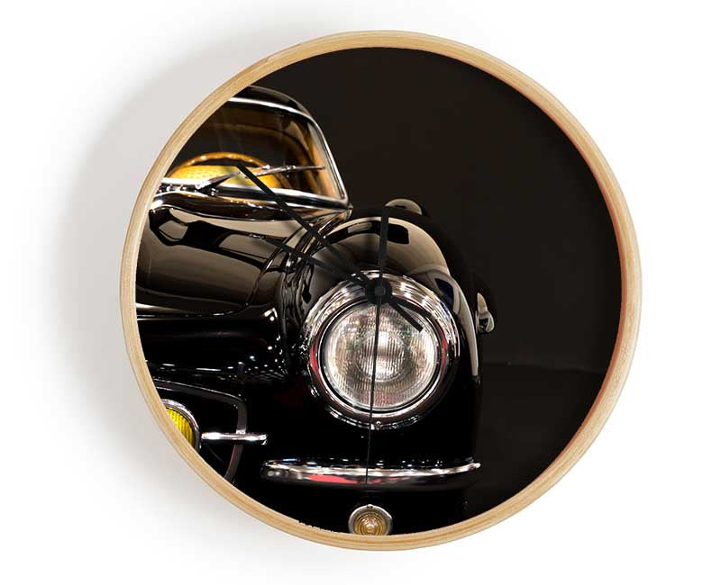 Classic Car Headlight Black Clock - Wallart-Direct UK