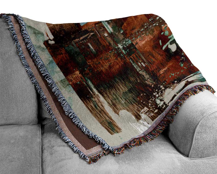 The Lonely Town Fracture Woven Blanket