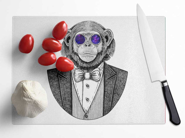 Glasses Chimpanzee Glass Chopping Board