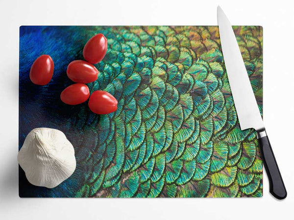 Closer To The Feathers Glass Chopping Board