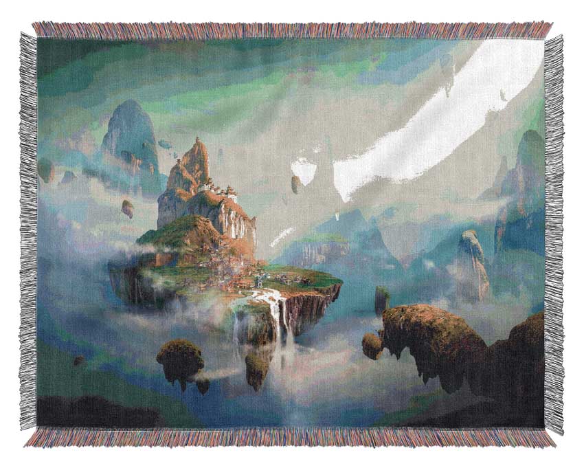 Floating City Paradise Woven Blanket