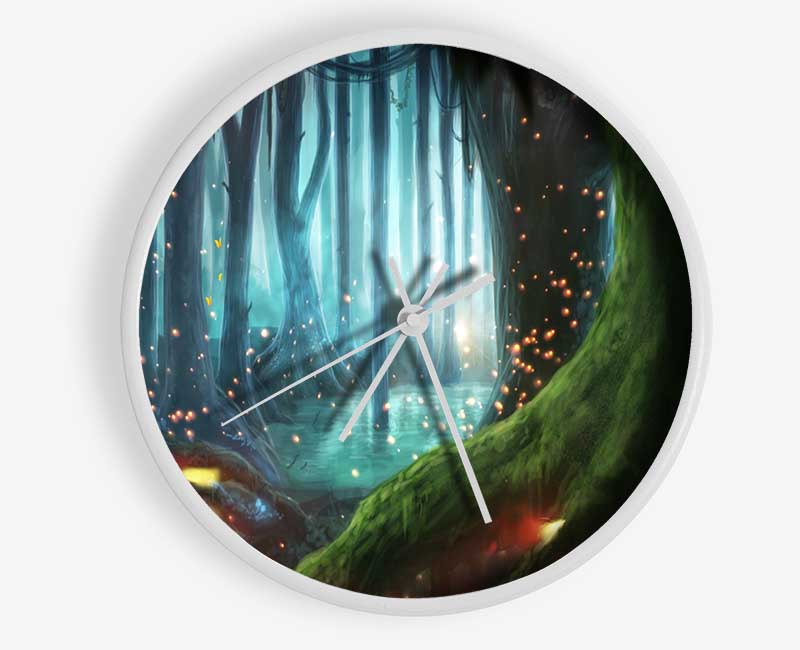 Magical Forest Orbs Clock - Wallart-Direct UK